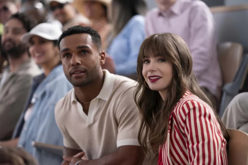 a imagem mostra uma cena da série de conforto emily in paris na netflix