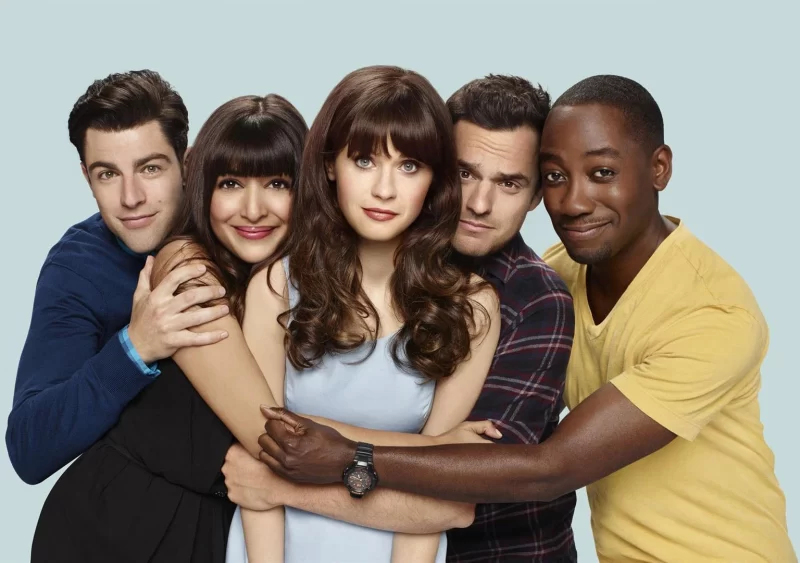 a imagem mostra o elenco de new girl