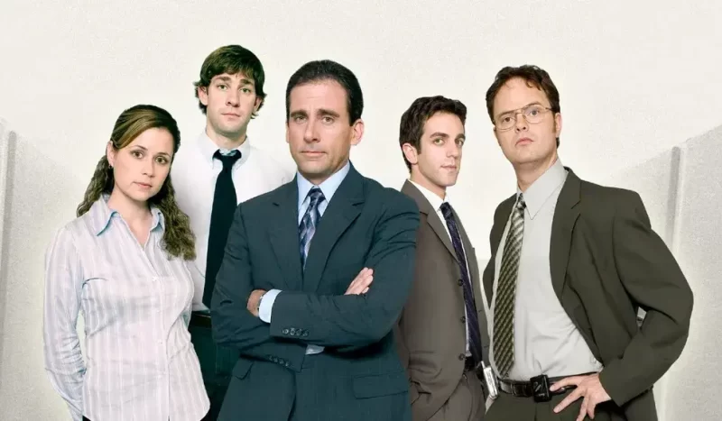 a imagem mostra o elenco de the office