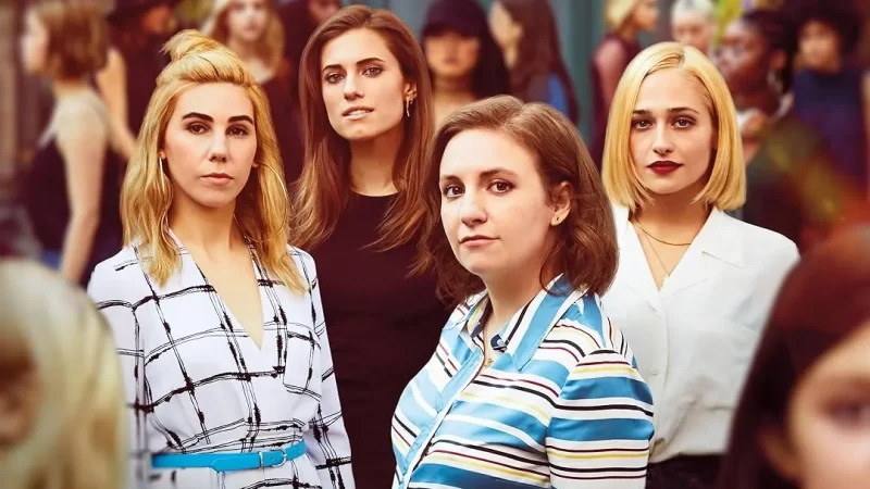 a imagem mostra o grupo de amigas que protagonizam a série girls, de lena dunham