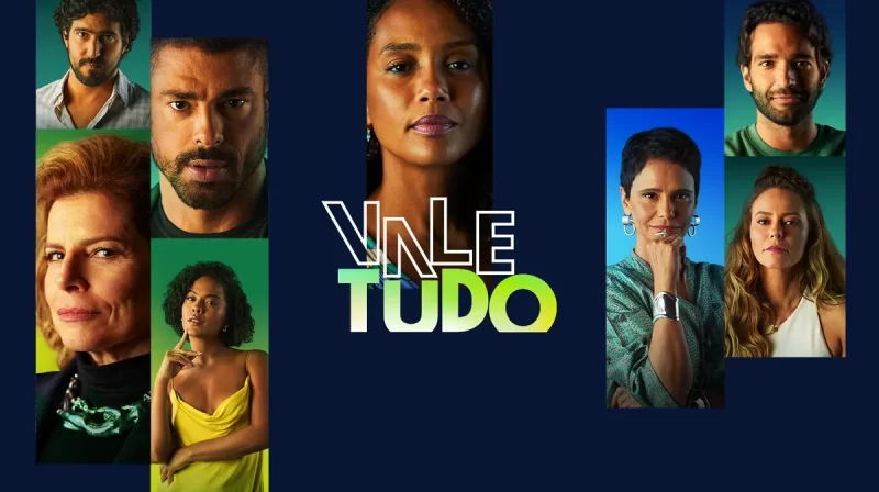 parte da abertura da novela vale tudo, com fotos das personagens que aparecem lendo livros na novela
